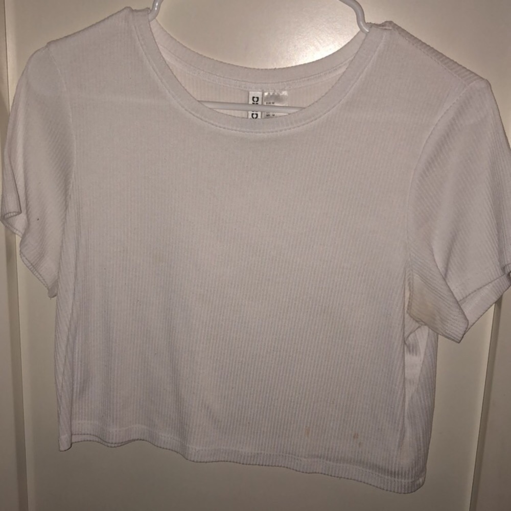 DIVIDED white crop top